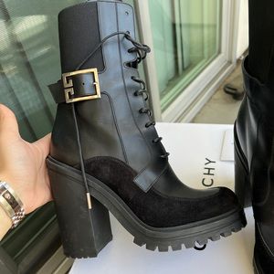 Givenchy Buckle Combat Boots size 37/5.